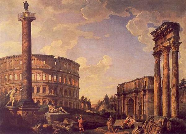 Giovanni Paolo Pannini Roman Capriccio oil painting image